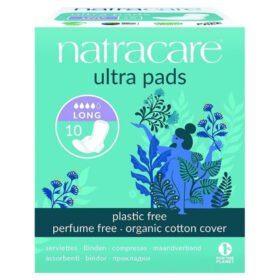 NATRACARE – Serviettes Ultra – Long Avec Ailettes – Bio – 10u
