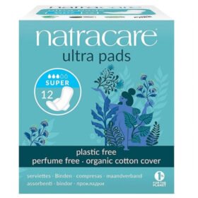NATRACARE – Serviettes Ultra – Super Avec Ailettes – Bio – 12u