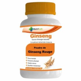 NUTRILAB – Poudre De Ginseng Rouge Source D&rsquo;energie Naturelle – 60 Gélules