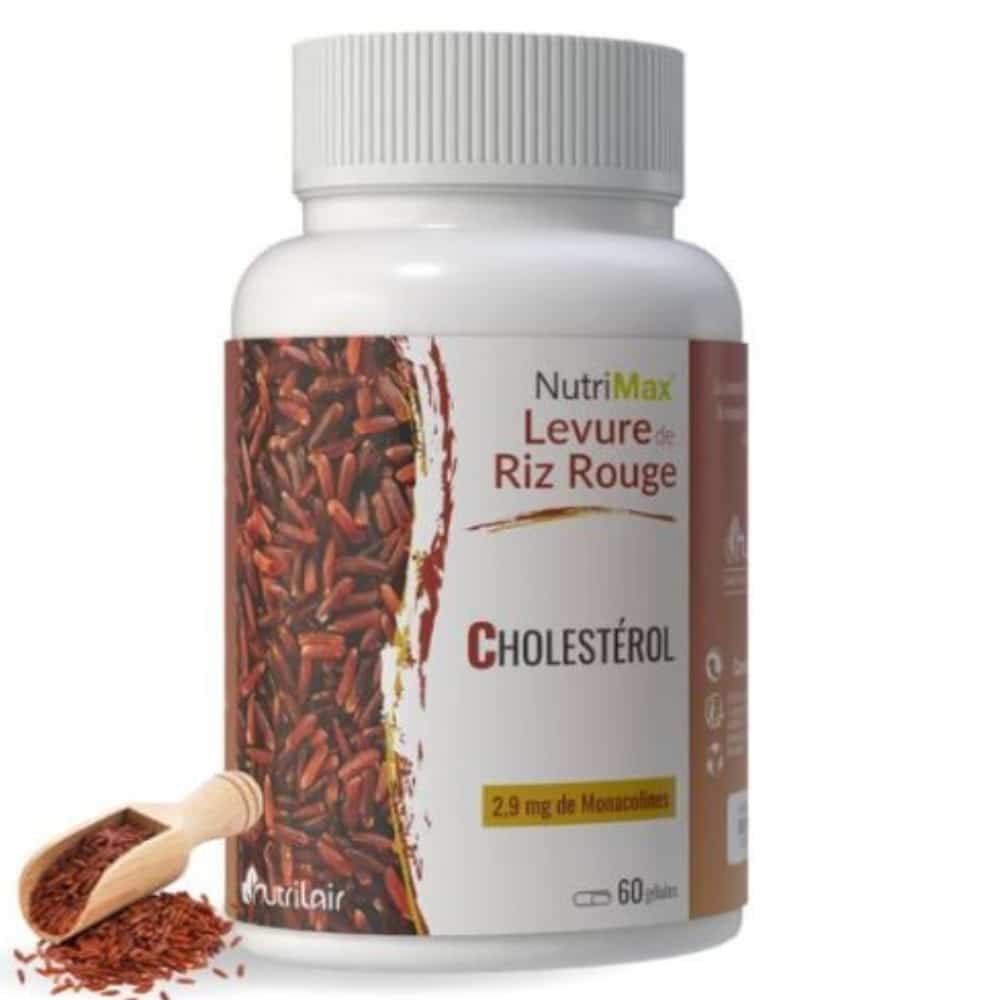 NUTRILAIR – Nutrimax Levure De Riz Rouge Cholesterol 2,9mg Monacolines – 60 Gélules