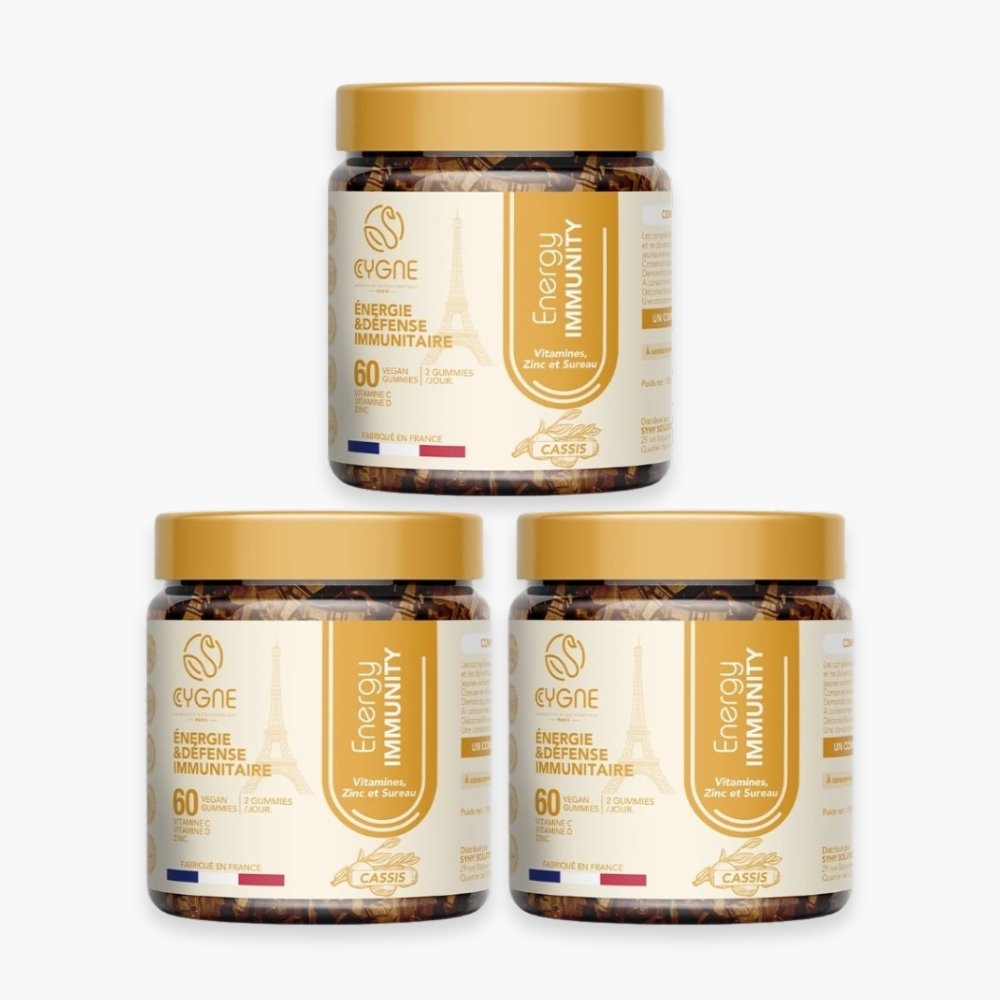 🎁 OFFRE -10%🎁 CYGNELAB Energy Immunity Vitamines Zinc Et Sureau Défense Immunitaire Cassis – 60×3 Gummies