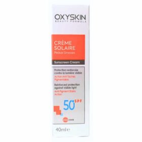 OXYSKIN – Crème Solaire Action Anti-taches Peau Grasse SPF50+ – 40ml