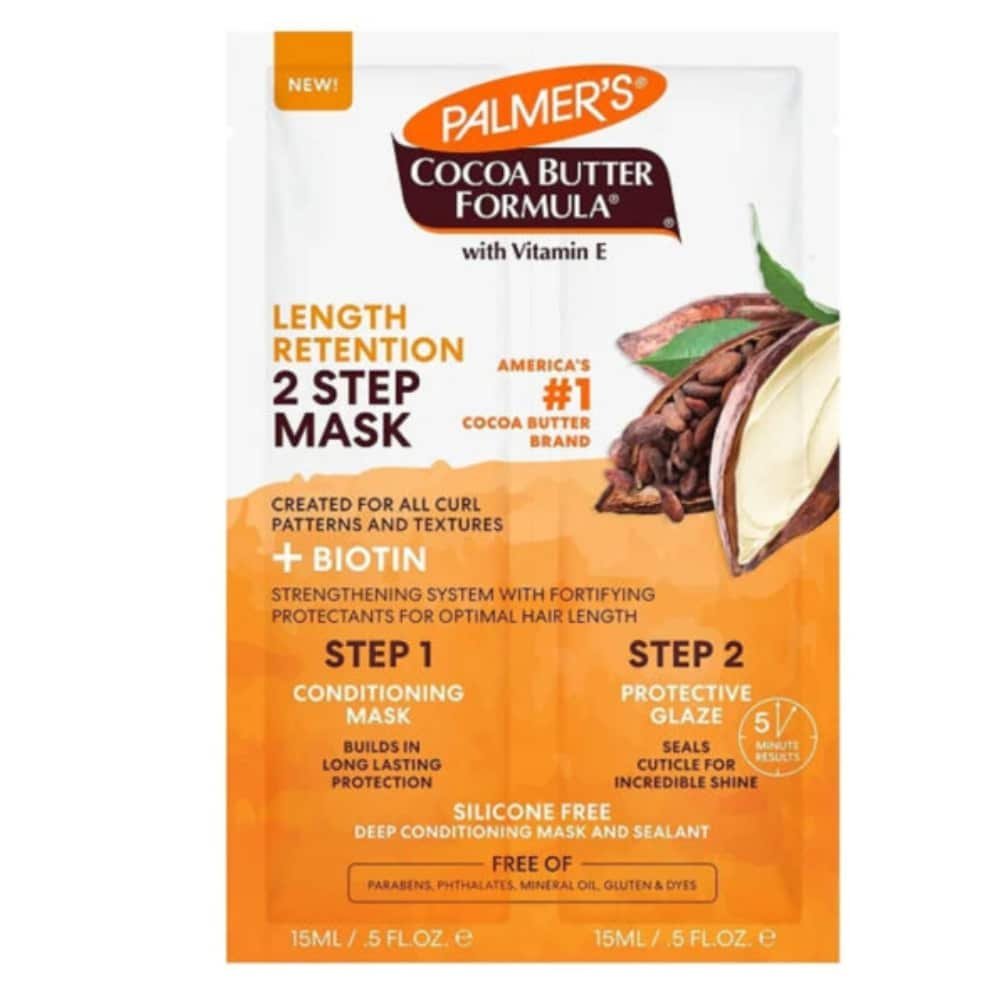 PALMER’S – Length Retention Masque Capillaire 2 Etapes Cacao Et Biotine – 60g