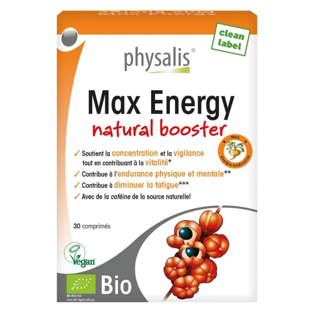 PHYSALIS – Max Energy Booster Naturel – 30 Comprimés