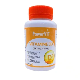 POWERVIT – Vitamine D3 5000ui – 60 Capsules