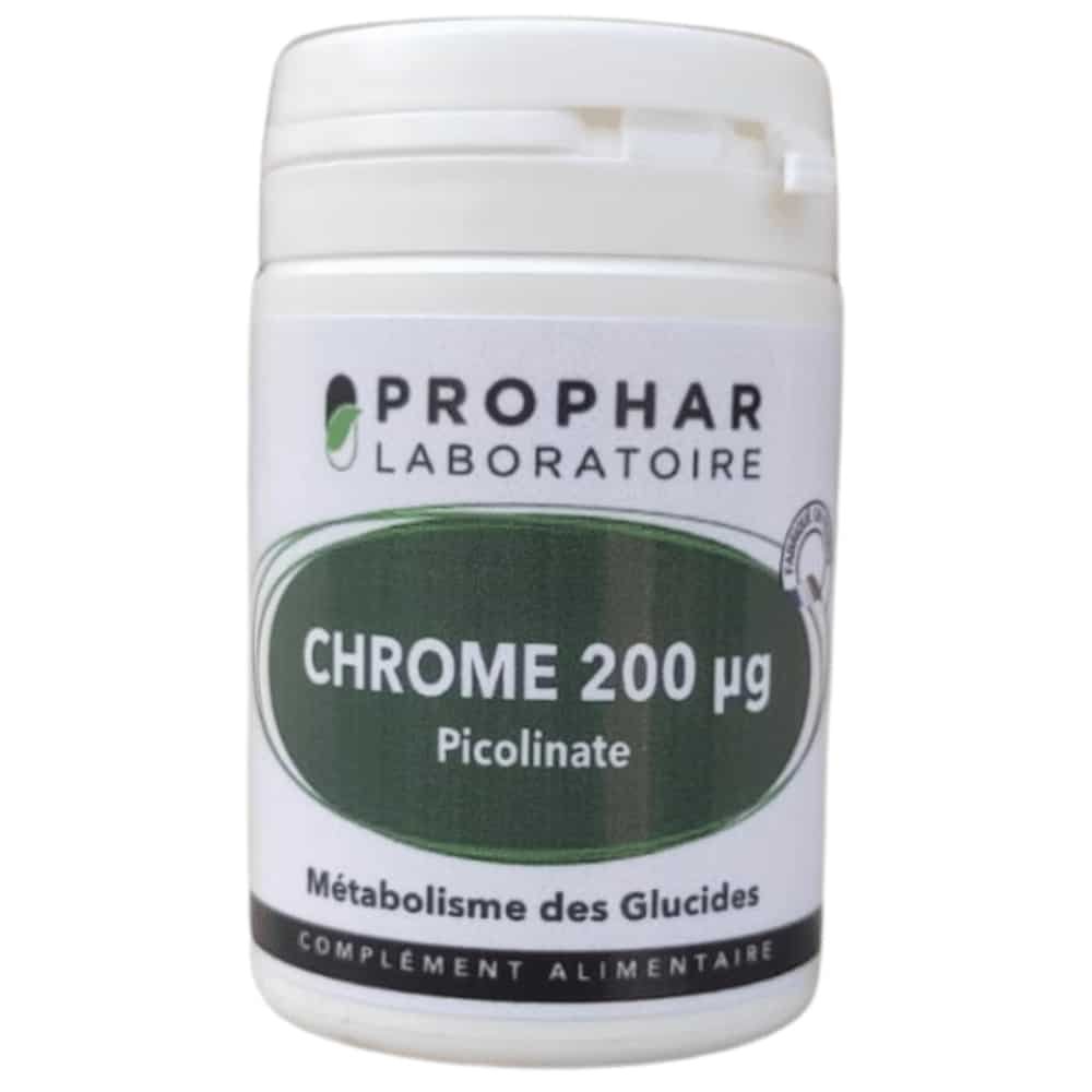 PROPHAR – Chrome 200µg Picolinate Métabolisme Des Glucides – 50 Gélules