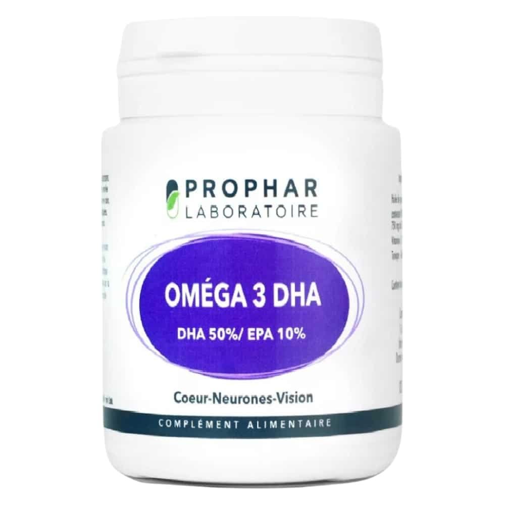 PROPHAR – Oméga 3 Dha 50% Epa 10% Cœur, Neurones Et Vision – 100 Capsules