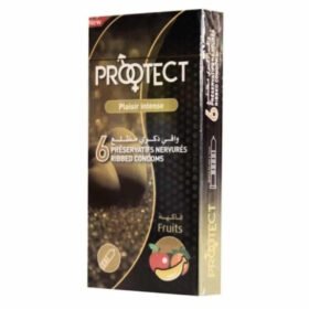 PROTECT – Plaisir Intense Préservatifs Nervurés Arôme Fruits – 6u