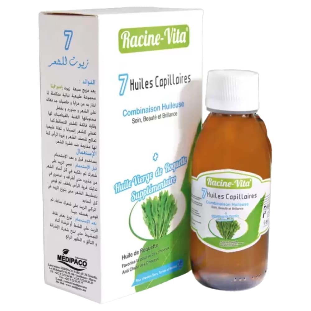 RACINE-VITA – Combinaison Huileuse De 7 Huiles Capillaires Soin, Beauté Et Brillance – 125ml