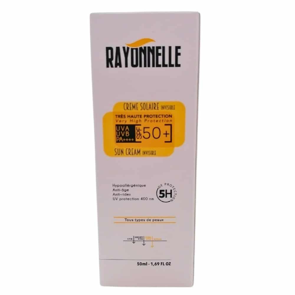 RAYONNELLE – Crème Solaire Invisible SPF50+ – 50ml