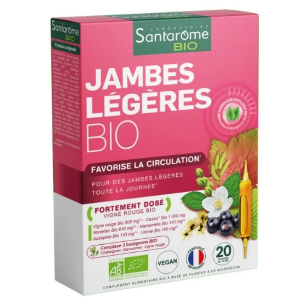 SANTARÔME – Bio Jambes Légères Favorise La Circulation Ampoules – 20u