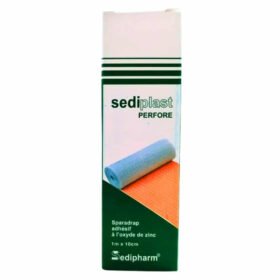 SEDIPLAST – Sparadrap Adhésif Perforé À L&rsquo;oxyde De Zinc 1mx10cm – 1u