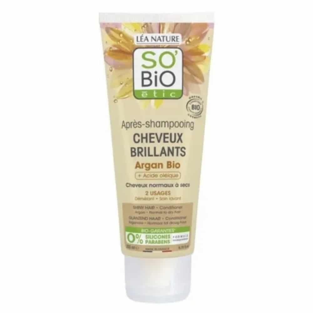 SO BIO – Après-shampoing Cheveux Brillants Argan Et Acide Oléique Bio – 200ml