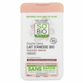 SO BIO – Douche-crème Lait D&rsquo;ânesse Hydratation Délicate Adoucit Tous Types De Peaux Bio – 450ml