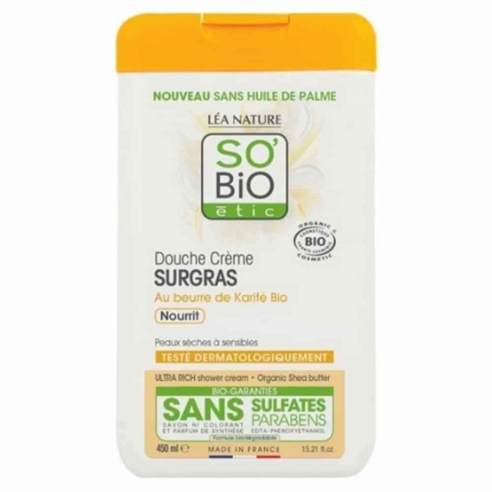 SO BIO – Douche-crème Surgras À L’huile De Karité Nourrit Bio – 450ml