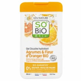 SO BIO – Gel-douche Hydratant Agrumes Et Fleur D&rsquo;oranger Bio – 450ml