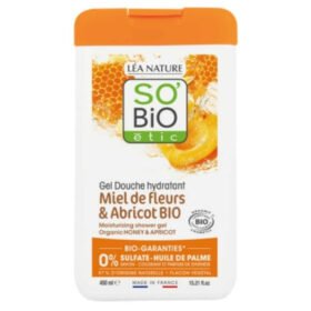 SO BIO – Gel-douche Hydratant Miel De Fleurs Et Abricot Bio – 450ml