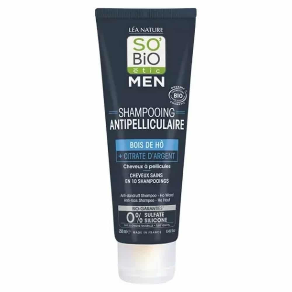 SO BIO – Men Shampoing Antipelliculaire Bois De Hô Et Citrate D’argent Bio – 250ml