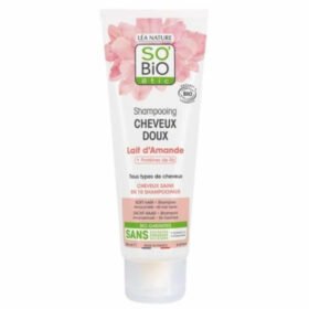 SO BIO – Shampoing Cheveux Doux Lait D&rsquo;amande Et Protéines De Riz Bio – 250ml