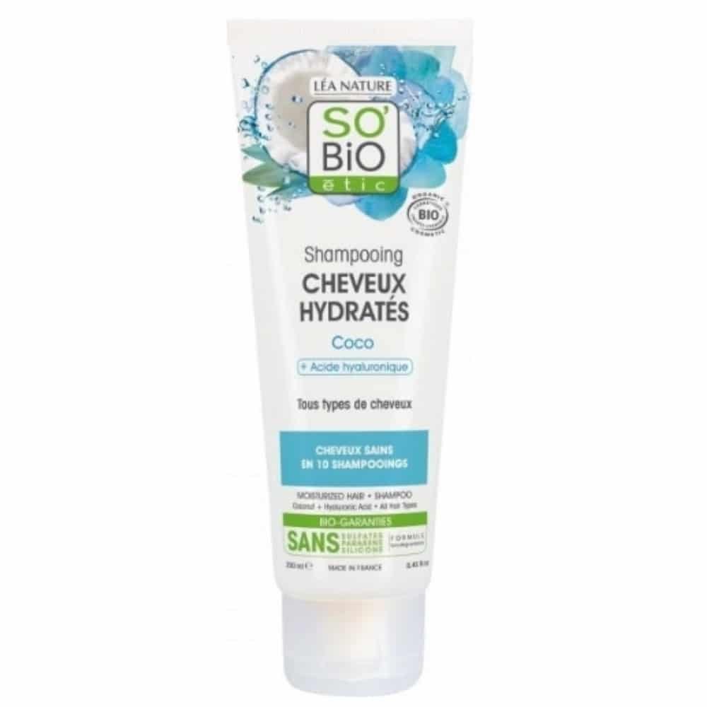 SO BIO – Shampoing Cheveux Hydratés Coco Et Acide Hyaluronique Bio – 250ml