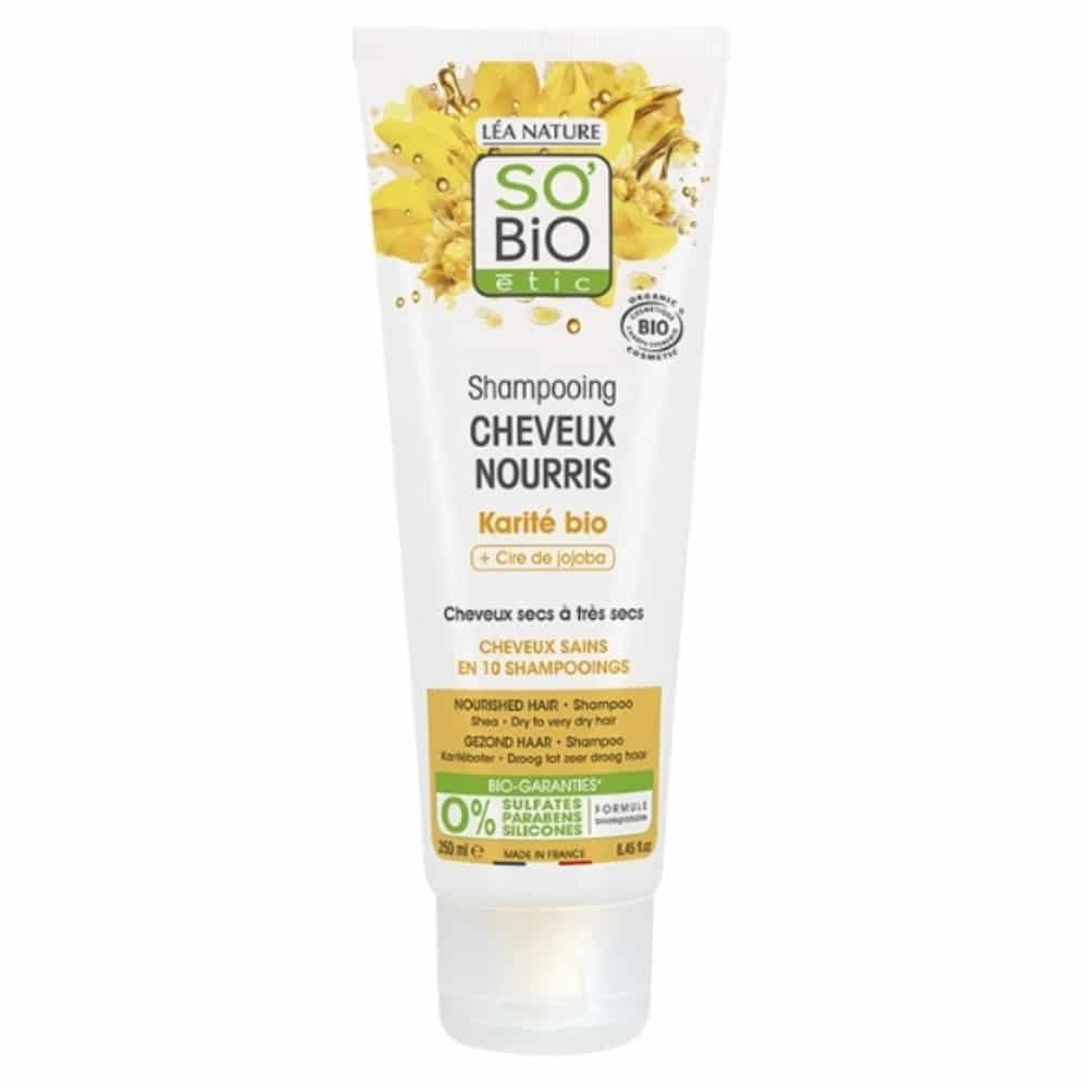 SO BIO – Shampoing Cheveux Nourris Karité Et Cire De Jojoba Bio – 250ml