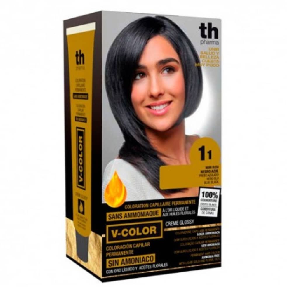 TH-PHARMA – Vitalia Color Coloration Capillaire Sans Ammoniac – Th-pharma N 1.1 – Noir Bleu