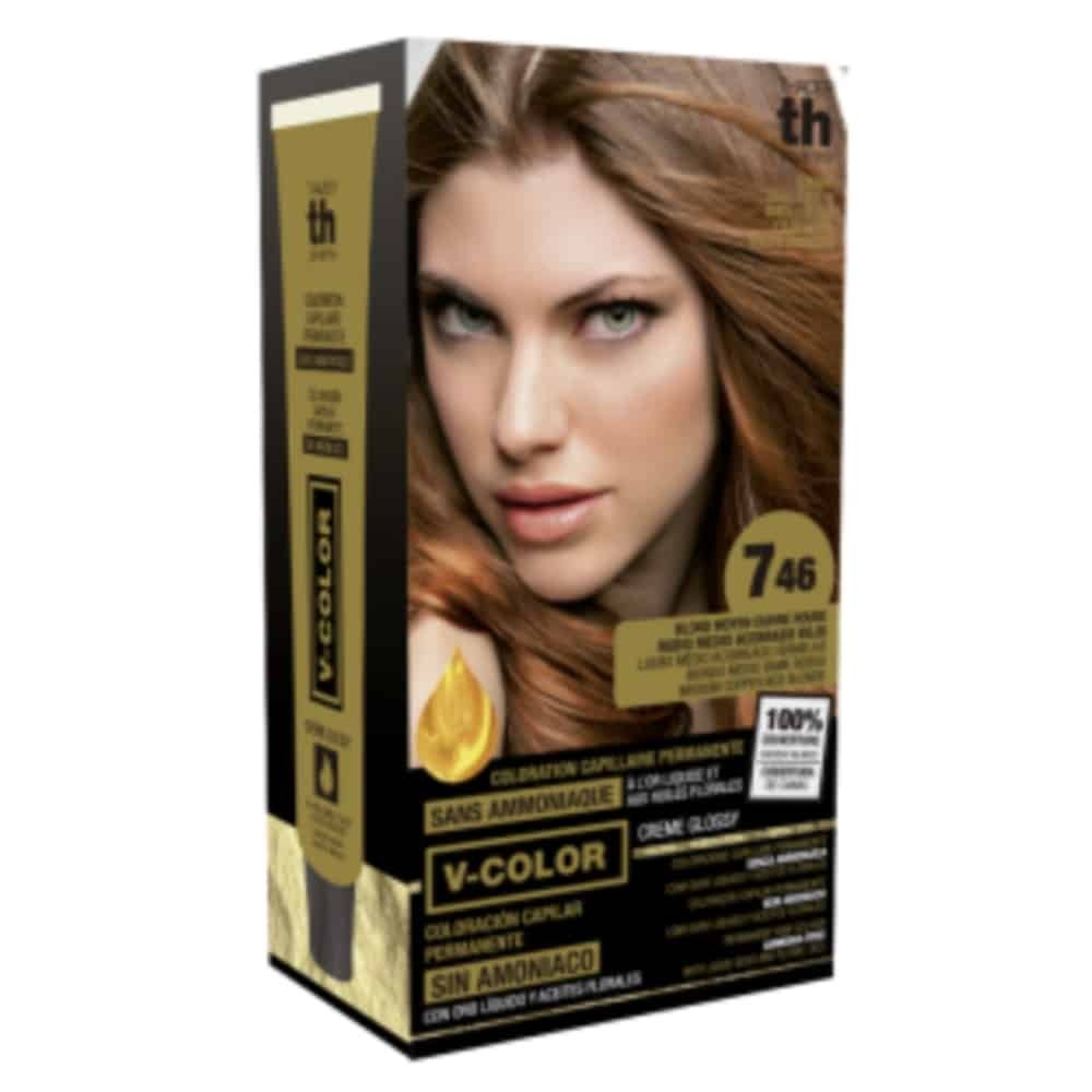 TH-PHARMA – Vitalia Color Coloration Capillaire Sans Ammoniac – Th-pharma N 7.46 – Blond Moyen Cuivre Rouge