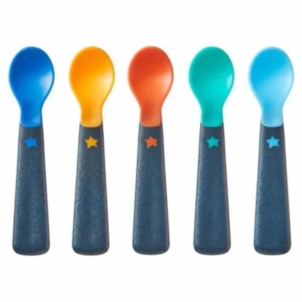 TOMMEE TIPPEE – Easigrip Cuillères D’apprentissage Colorées 4mois+ – 5u