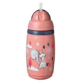 TOMMEE TIPPEE – Tasse Isotherme À Paille Anti-fuites Rose 266ml – 1u