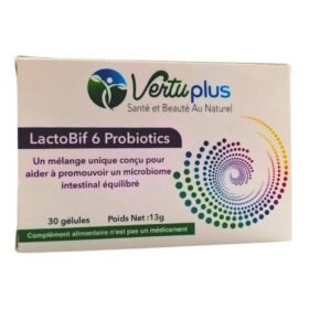 VERTUPLUS – Lactobif 6 Probiotiques Microbiome Intestinale Equilibré – 30 Gélules