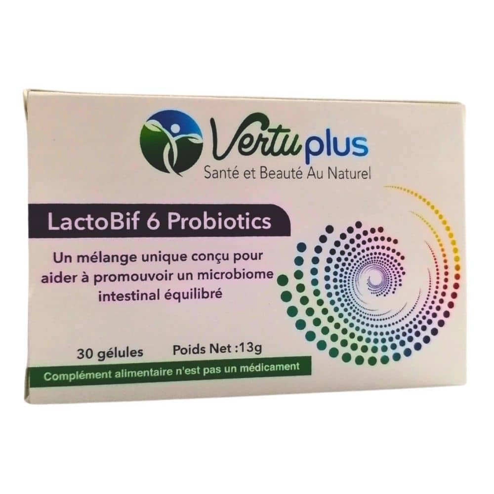 VERTUPLUS – Lactobif 6 Probiotiques Microbiome Intestinale Equilibré – 30 Gélules