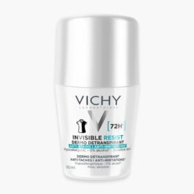 VICHY – Déodorant Roll-On Invisible Resist Dermo Détranspirant Anti-Taches Anti-Irritations 72h – 50ml