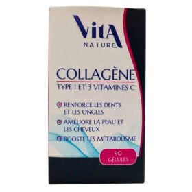 VITA NATURE – Collagène Type 1 Et 3 Vitamines C – 90 Gélules