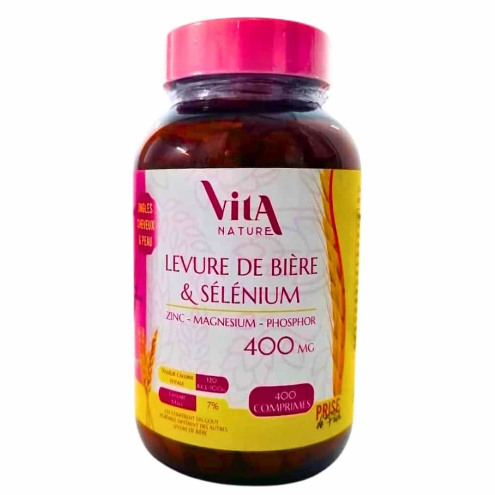 VITA NATURE – Levure De Bière Et Sélénium 400mg – 400 Comprimés
