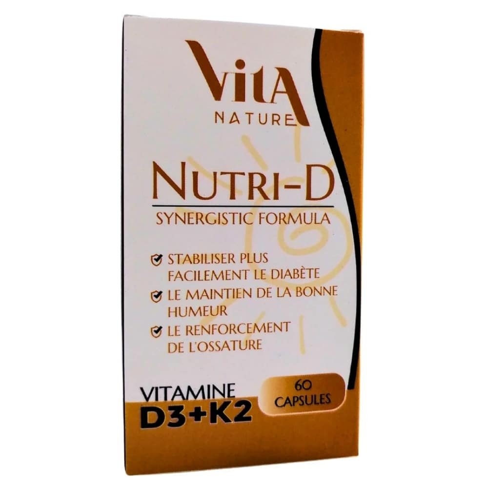 VITA NATURE – Nutri-d Vitamines D3+k2 – 60 Capsules