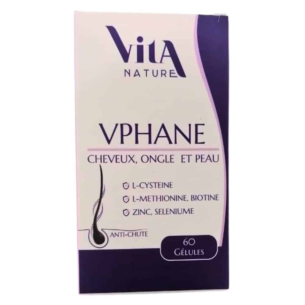 VITA NATURE – Vphane Anti-chute Cheveux, Ongles Et Peau – 60 Gélules