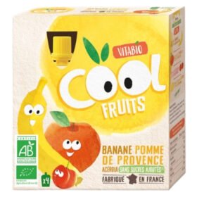 VITABIO – Cool Fruits Banane Pomme De Provence Et Acérola Bio – 4x – 90g