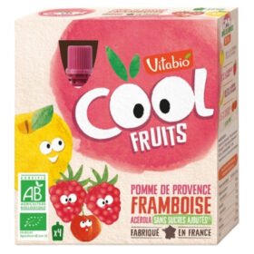 VITABIO – Cool Fruits Pomme De Provence, Framboise Et Acérola Bio – 4x – 90g