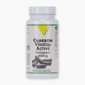 VITALL+ – Charbon Végétal Activé Biologique 400mg – 60 Gélules