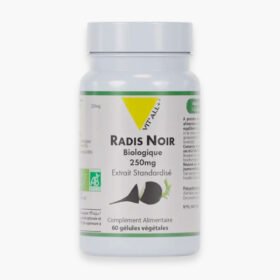VITALL+ – Radis Noir 250mg Biologique Extrait Standardisé – 60 Gélules