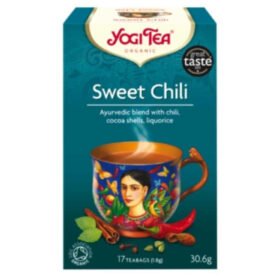 YOGI TEA – Chili Doux Infusion Ayurvédique Ecorce De Cacao Et Réglisse Sachets Bio – 17u