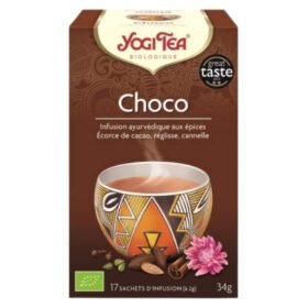 YOGI TEA – Choco Infusion Ayurvédique Ecorce De Cacao, Réglisse Et Cannelle Sachets Bio – 17u