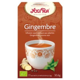 YOGI TEA – Gingembre Infusion Ayurvédique Gingembre Et Poivre Noir Sachets Bio – 17u