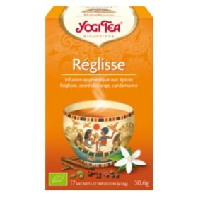 YOGI TEA – Réglisse Infusion Ayurvédique Réglisse, Zeste D&rsquo;orange Et Cardamome Sachets Bio – 17u